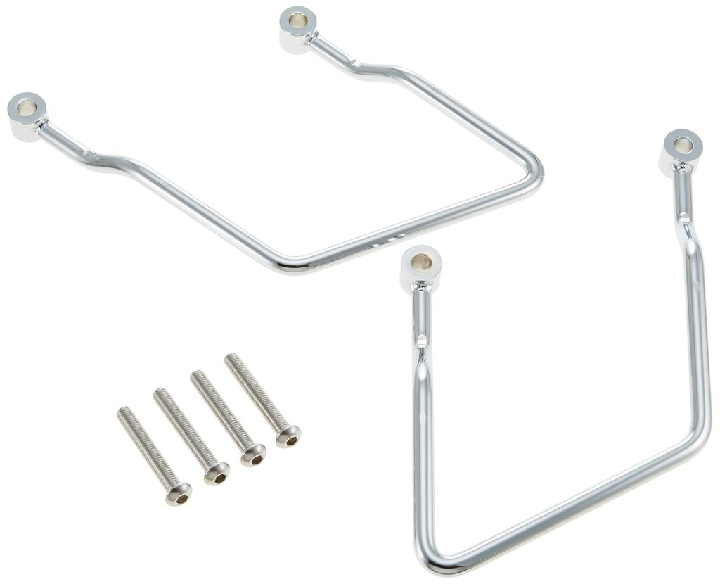 Kijima Motorcycle Parts Side Bag Supports, Steel, Chrome Plated, Left and Right Set for Vulcan 400/800 Standard/Classic, Part Number 210-459