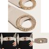 Artistic Vintage Leather Waist Belt For Women With Elastic Double Buckle For Casual Wear