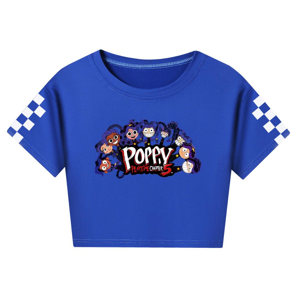 5633 Kids Girls Lily Lovebraids Print Short Sleeves Short T-Shirt 110cm