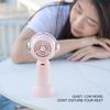 Lovely Handheld Misting Fan With Atomization Function USB Rechargeable Small Pocket Mist Fan 500mAh White