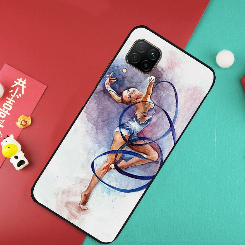 Gymnastics Oil Painting For Huawei Nova 12S 9 10 SE 7i 8i 11i 12i Y60 Y61 Y70 Y72 Y73 Y90 Y91 P20 P30 P40 Lite Case