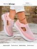 Women's Plus Size Casual Mesh Wedge Heel Shoes with Magic Tape