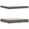 Bed Frame with Mattress Dark Gray 200 x 200 cm Fabric