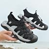 Fashion New Punching Summer Men Fashion Design Soft Sole Seaside Sandals Outdoor Lightweigh Non-slip Handmade Men's Sports Beach Sandals