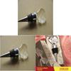 Crystal Heart Wine Stopper With Geometric Design For Wedding Celebration Gift