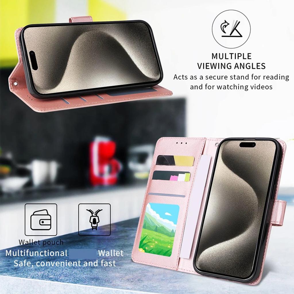 Magnetic Wallet Card Slot Photo Frame Kickstand Flip Leather Case For iPhone 15 Pro Max 14 Plus 13 12 11 XS XR SE 2022 8 7 Cover