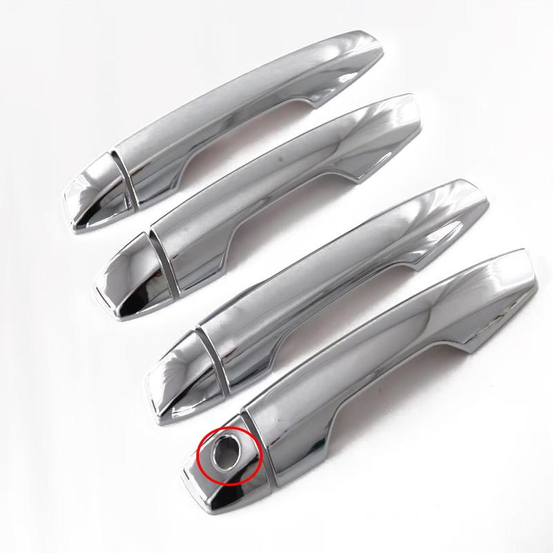 For Mitsubishi Outlander   Auto Styling Accessories ABS Carbon Fiber Chrome  Exterior Side Door Handle Bowl Cover Trim