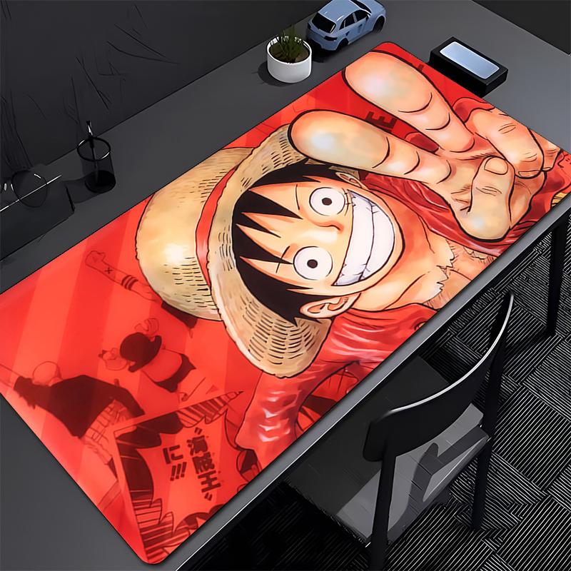 Gaming Mouse Pad Lock Edge One Piece Luffy Large Computer Mousepad Desk Mat Pc Anime Carpet Keyboard Gamer Accessories Table Pad