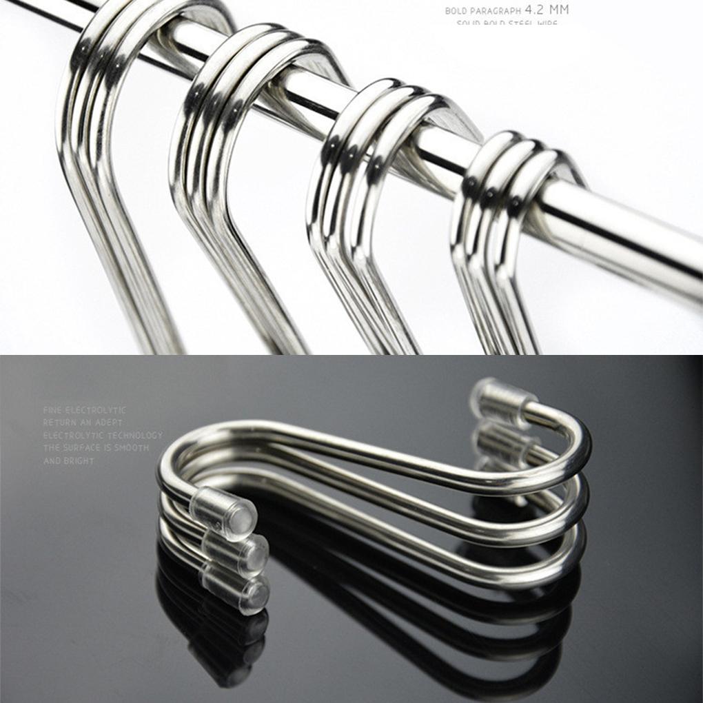 S Hanger Stainless Steel Coat Scarf Bag Keys Hook Kitchen Bathroom Storage Organizer Hanging Holder Organizing Reusable