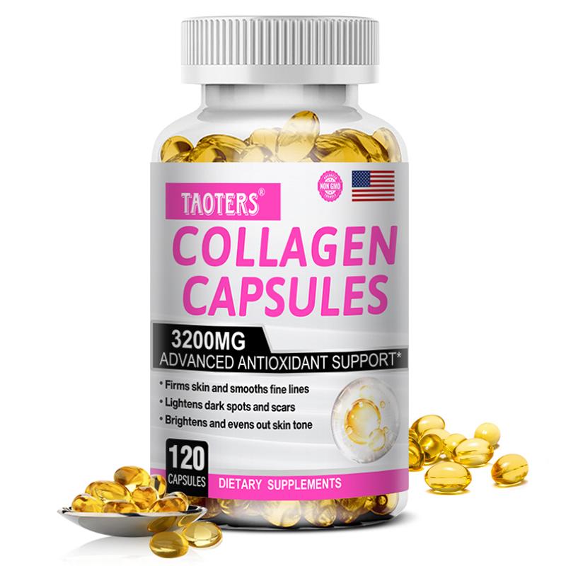 TAOTERS Collagen Capsules 3200mg - advanced antioxidant support - 120 Capsules