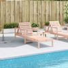 Sun Lounger 199.5 X 62 X 55 Cm Solid Douglas Fir Wood