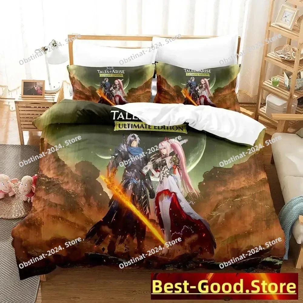 Tales of Arise Beding Set Einzelbett Doppelbett Bedrucktes Bettwäsche-Set Mit Kissenbezug Bett Weiche Bettdecke Weich Einzel Doppel Queen Super King-Size Abmessungend