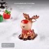 6 Pieces Mini Christmas Resin Figurines, Santa, Snowman, Reindeer, DIY Miniature Landscape Decor,