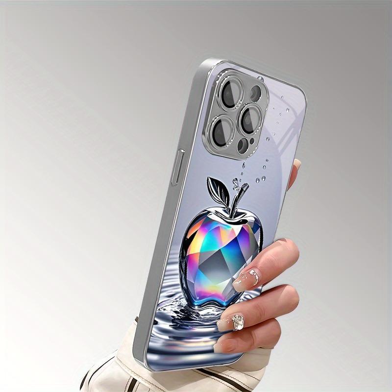 Luxury Aurora Diamond Water Drop For Apple Pattern Phone Case For iPhone 11 12 13 14 15 16 17 Pro Max Plus 16E 17Air Glass Cover