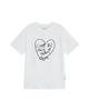 THEMUSEUMVISITOR Lettering Heart Overfit T-Shirt (White)