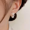 Exquisite White Flower Stud Earrings For Women Small  Imitation Pearl Earrings Wedding Party Elegant Jewelry Gift