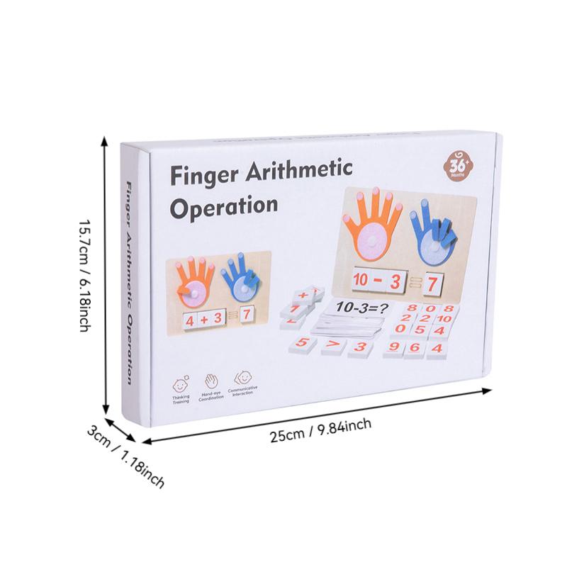 Wooden Finger Counting Board Interactive Math Toy For Toddlers Sensory Number Recognition Fine Motor Skills Arithmetic