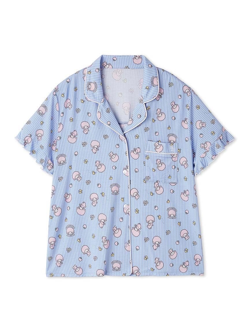 

MYMELODY Print Open Collar Shirt SHCT252090 LBLU Free size [Snidel Home] All-over Women s