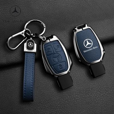 C200 E300 2026 Étui Porte-Clés de Voiture en Cuir Chaud Housse Protecteur Pour Mercedes Benz Classe A B C E GLS GLA GLK GLC CLS CLA AMG W204