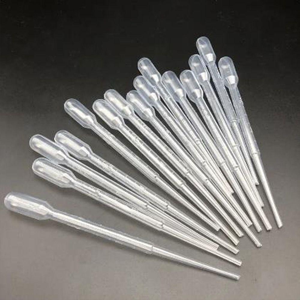 100 Stück Plastik 2ml Flüssigkeitstropfer Transparentes Augentropfer-Set Transfer Graduierte Pipetten Wissenschaft und Labor
