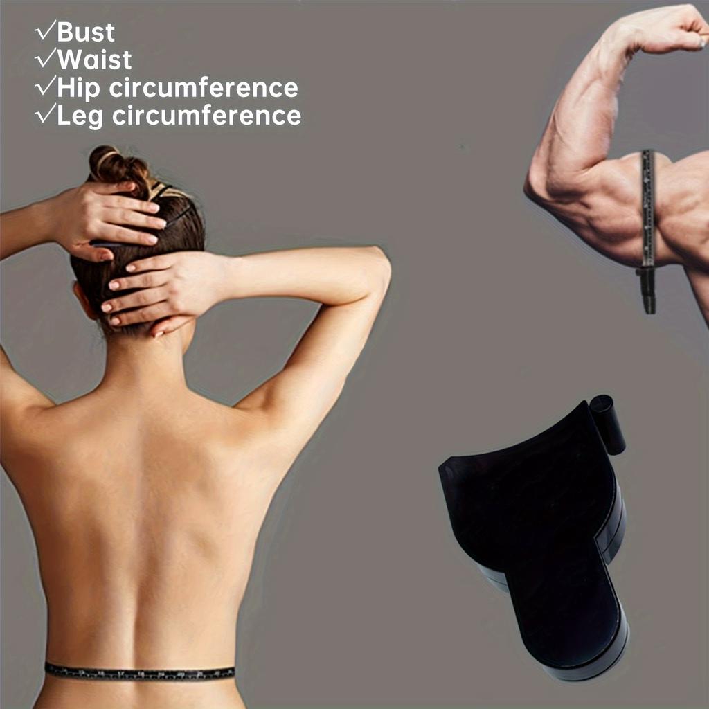 Body Fat Measurement Set Handheld Caliper Tape Measure Combo Plastic Fitness Tool Men Women Portable No Battery Needed