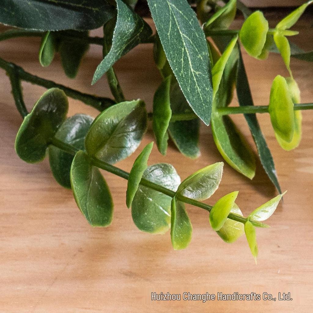 Simulated Green Olive & Eucalyptus Plant with Fruit Rattan Pine Cypress Vine for Wall Decoration.