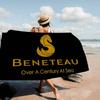 B-BENETEAU Logo Microfiber Printed Beach Towel Mountain Climbing Yoga Beach Swimming Running Absorbent Soft Towel