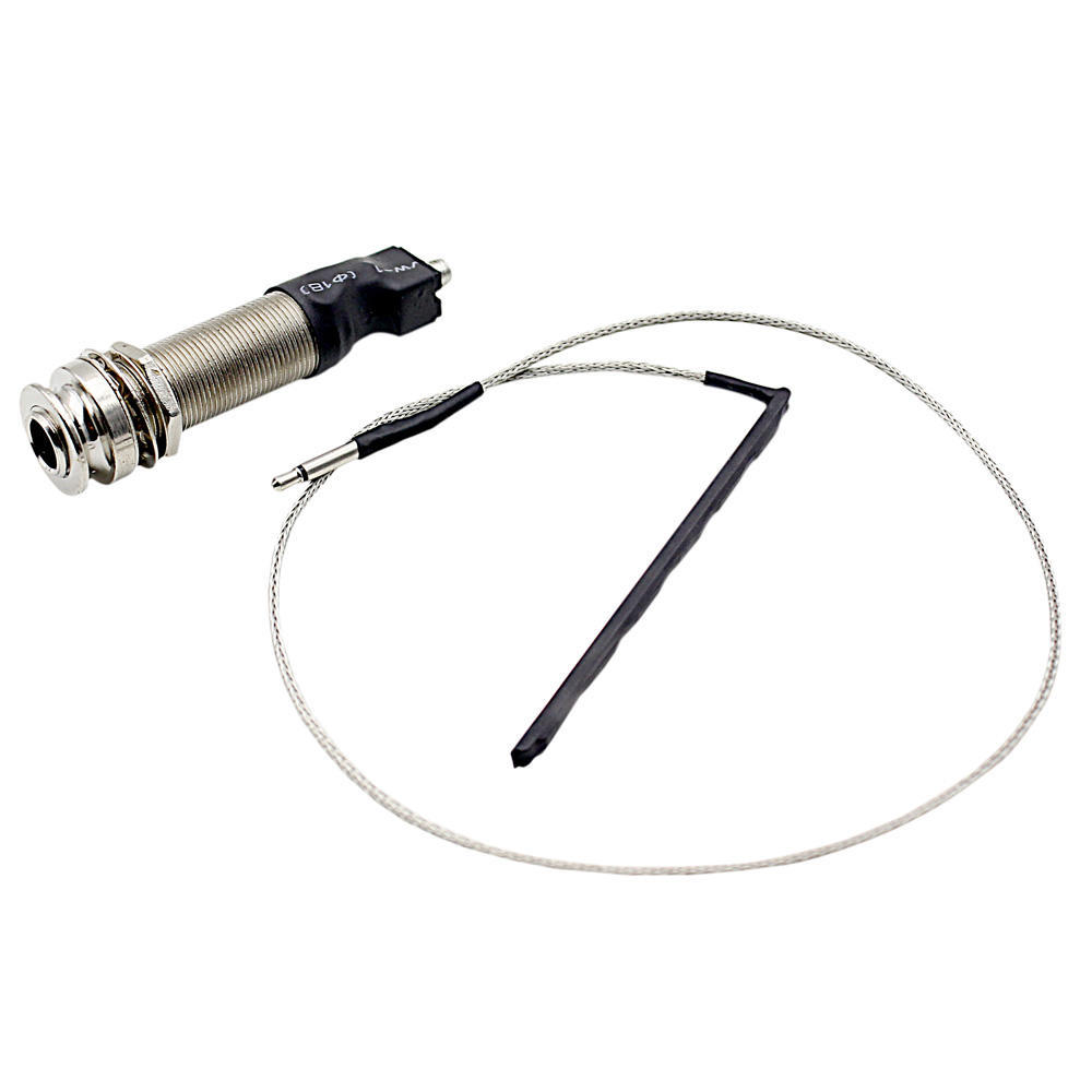 Folk Guitar Pickup Pick Up Piezo Cable Stick 6.35mm End Pin Jack Under Saddle