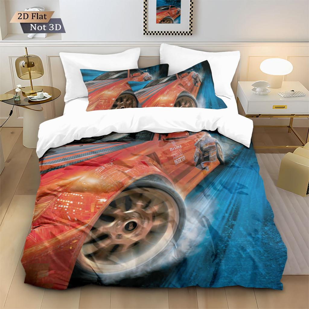 2/3pcs bedding set Digital Print Comfortable Duvet Cover for Home Bedroom Decoration, 1 Duvet Cover and 2pillowcase with Zippers