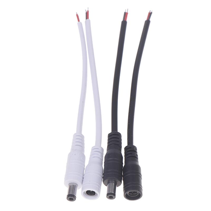 10 Adet Dc Güç Pigtail Kablo 22Awg Dişi Erkek 5.5Mm X 2.1Mm Konnektör 12V Güç Kaynağı Adaptörü Cctv Kamera Dvr Led Şerit İçin