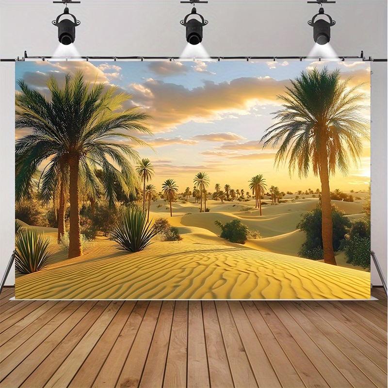 1Pcs Golden Desert Oasis Decoration Background Backdrop Decorations For Photo Studio Photo Booth Party