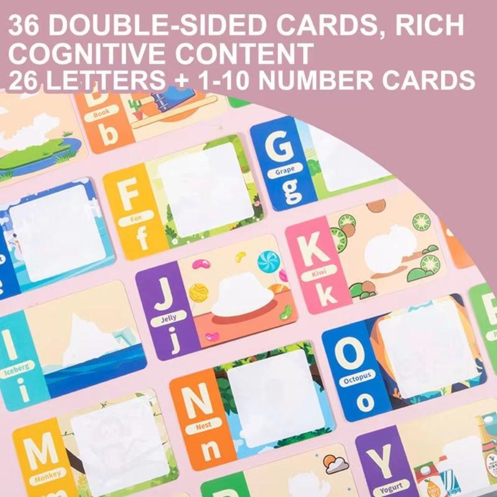 With Pen Water Drawing Book 26 Alphabet Water Coloring Cards Toy  Hand Strength Development