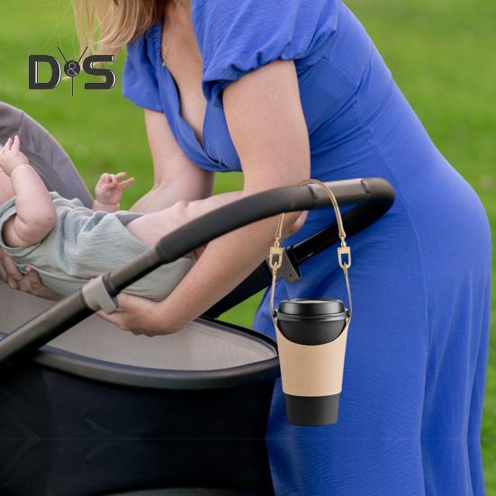 Faux Leather Cup Cover Lanyard Portable Drink Holder Hot Cold Insulation Cup Cover Holder Traveling Cup Holder Beverage Tote Cruise Essentials