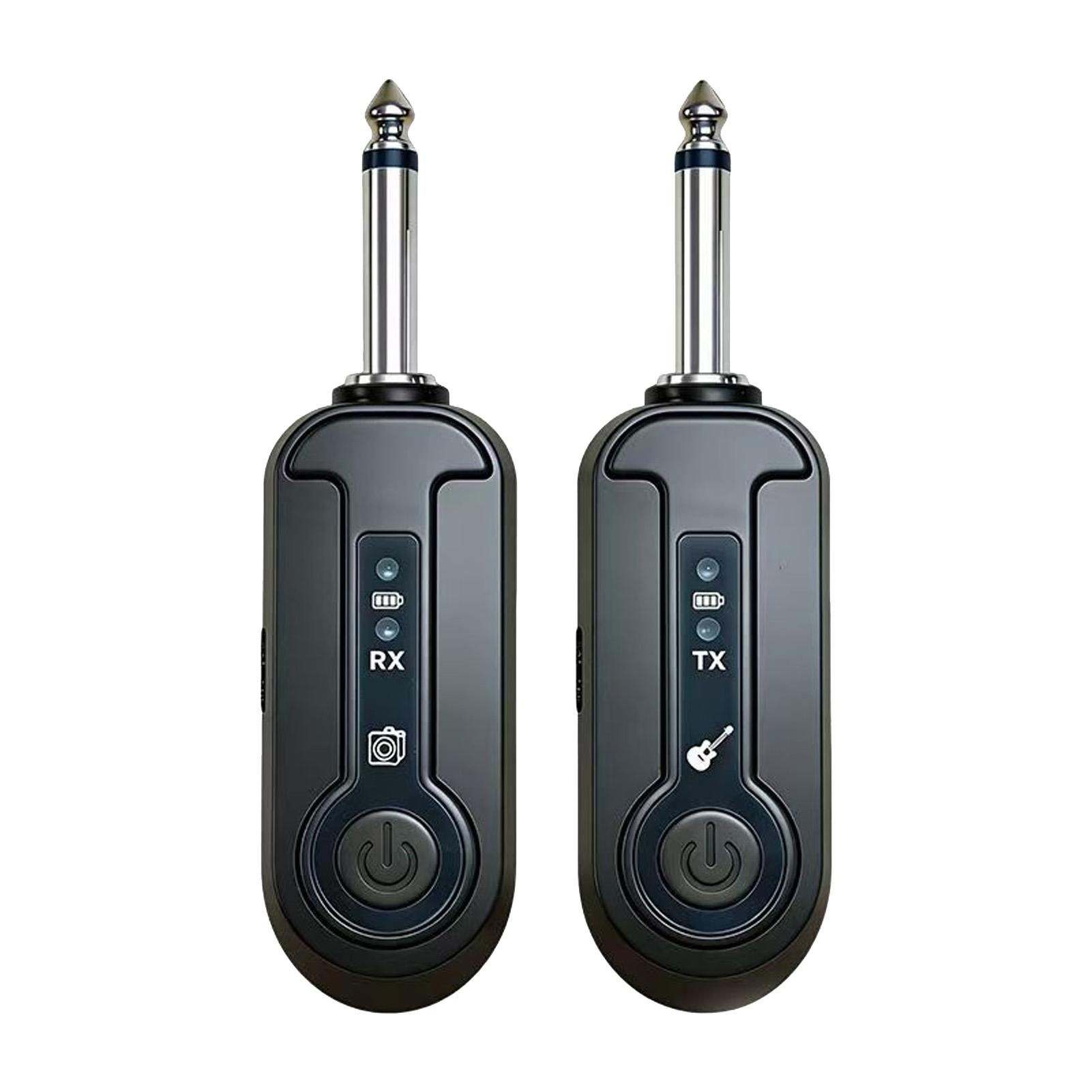 Wireless Sound Transmitter Receivers for Electric Guitar Bass Keyboard 6.5mm Plug Wireless Transmission System 80 150m One-to-one
