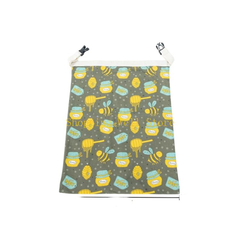 Food Safe Bees Wax Bread Container with Elastic Band Reusable Cotton Linen Bag For Homemade Sourdough Preservation