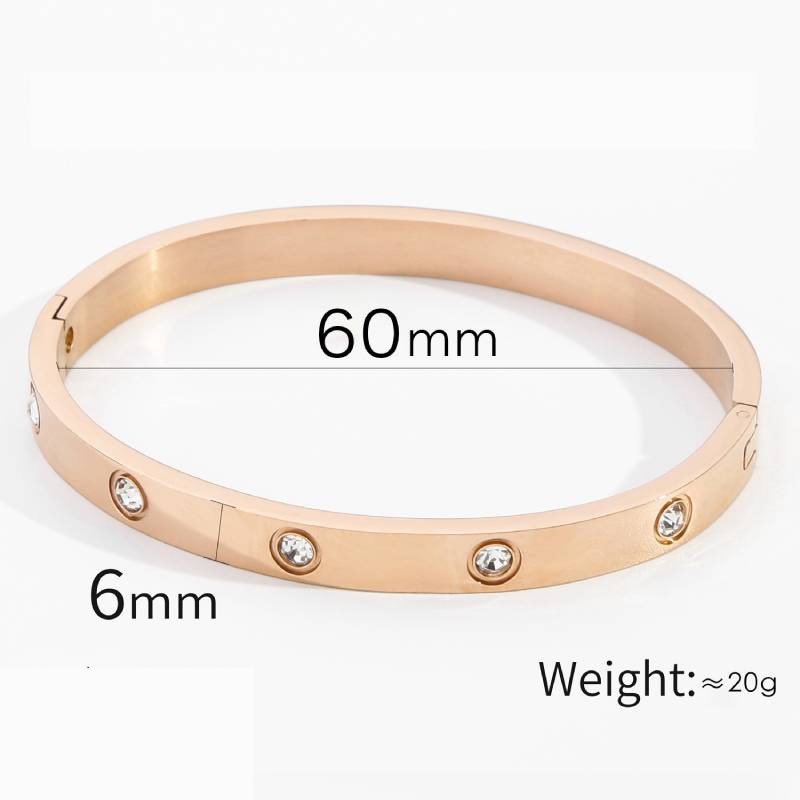 Gold Stud Plated Bangle Created With Zircondia Crystals Women Decoration Jewelry