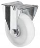 Fixed Plastic Caster 80 Mm Roller Bearing