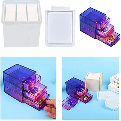 Storage Box Epoxy Resin Molds Diy Drawer Box Silicone Mold Storage Case Mold For Trinket Handicrafts