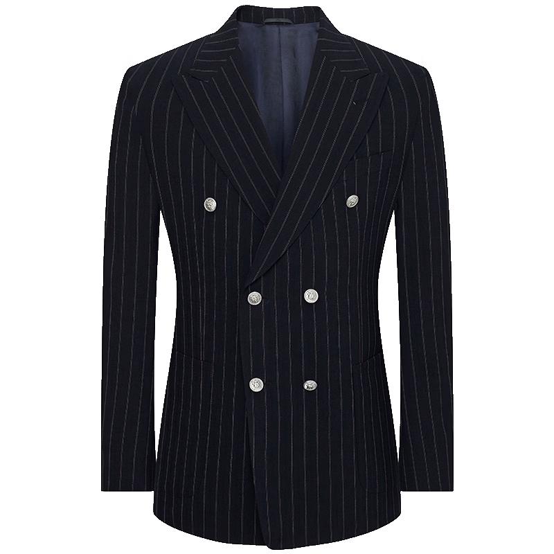 Baoxiniao Men's Striped Wool Blazer Jacket