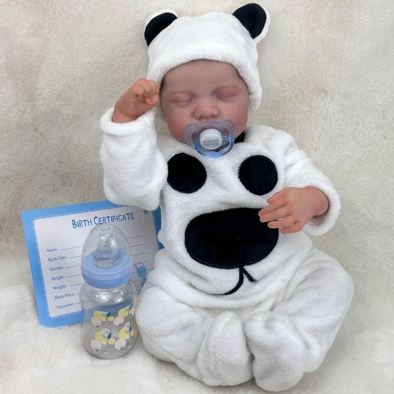 17Inch Reborn Baby Doll Soft Silicone Vinyl Realistic Newborn Toy Gift for Kids