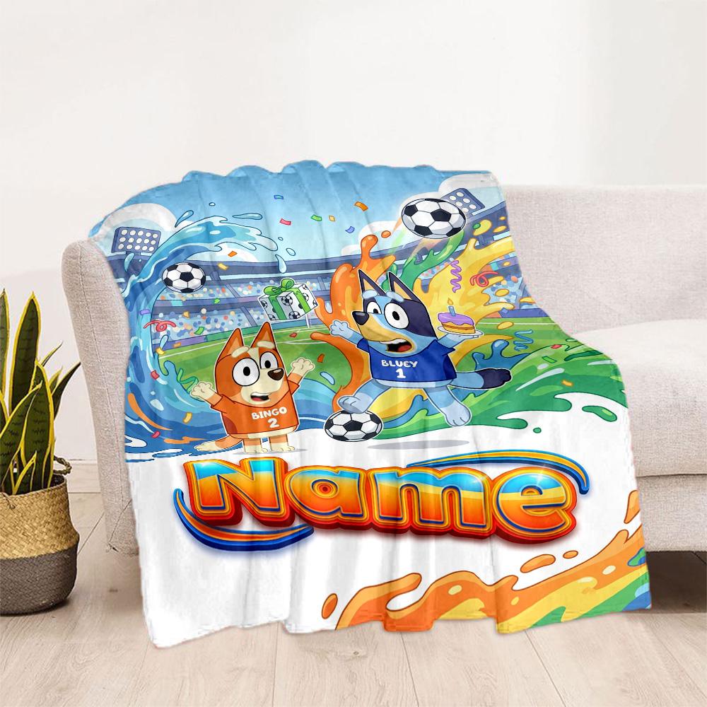 Christmas Friends Celebration Customize Your Name Blanket Multi-purpose Customizable Blanket Warmthful Decor Great for Nap Living Room Office Couch