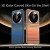 3D Color Carving Plain Leather Skin-friendly Soft Edge Case For Honor Magic 7 Pro Magic7 Camera Protection Cover