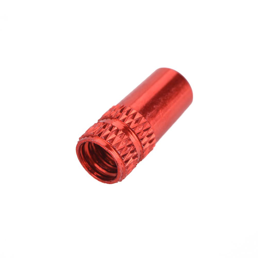10Pcs Bike Aluminum Alloy Tire French Valve Protective Stem (Black)