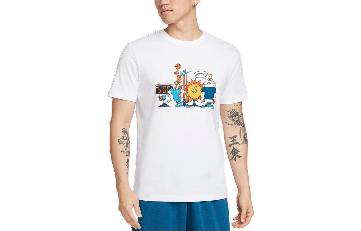 

Nike T Shirts Men s White Crew Neck Moderate Straight Fit DN3004-100 XL