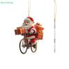 2D Acrylic Santa Claus Biking Gift Hanging Christmas Pendants Christmas Tree Decoration