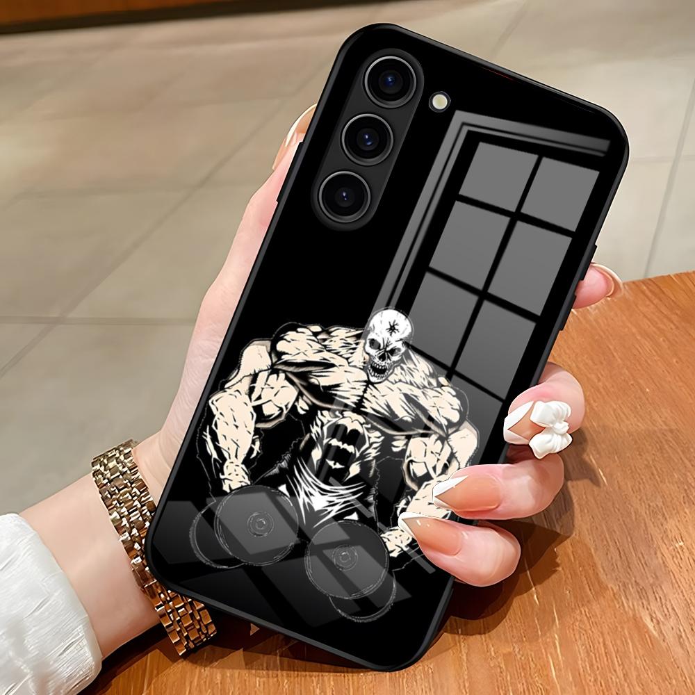 

Fitness Muscles Phone Case For Samsung S25 Edge Ultra S23 S22 S21 S20 Ultra Plus S24 Fe A54 A53 A25 Glass Cover Samsung S24 FE