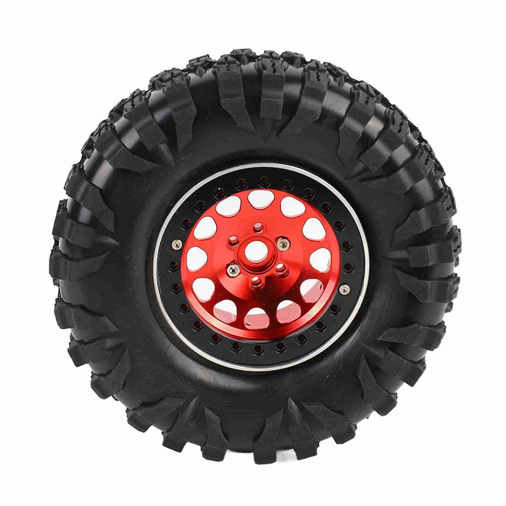 4pcs RC Crawler Rubber Tire Metal Wheel Hub Accessory Fit for 1 10 RC Car 2.2 Inch