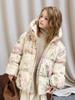 Floral Girls' Down Jacket 2025: Winter Outerwear for Medium & Large Kids, 90% Down