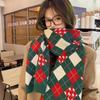 Knitted Scarf Women's Autumn and Winter Korean Version Japanese Versatile Warm Student Christmas Woolen Scarf
