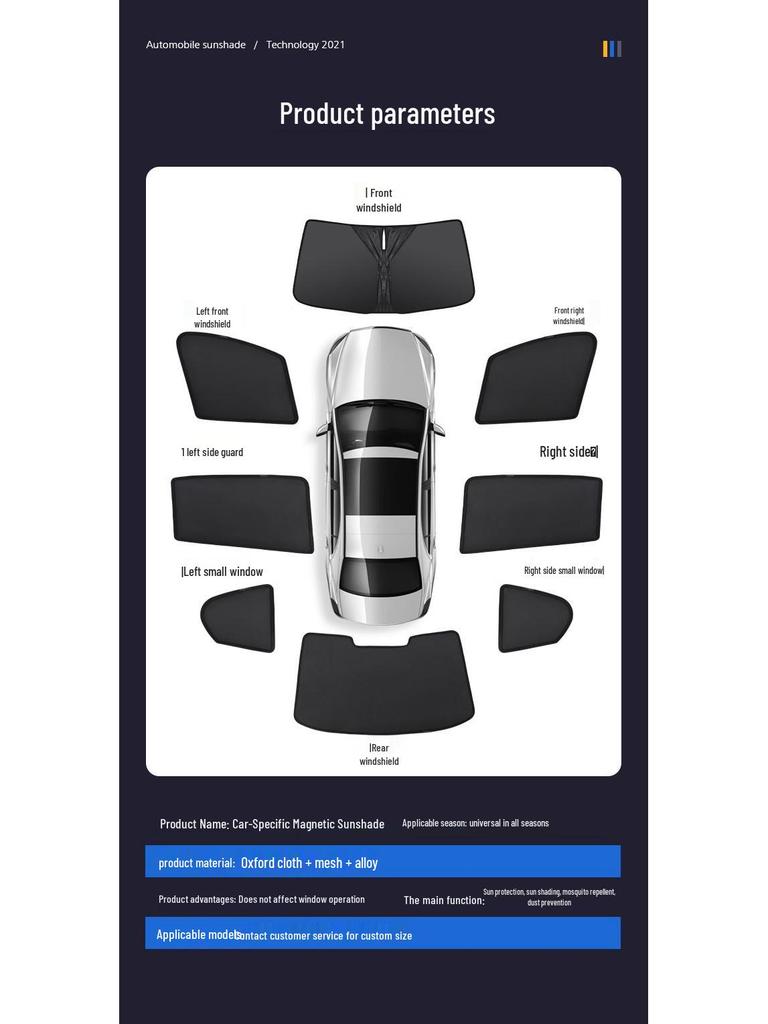 Skoda Superb Magnetic Sunshade Mesh: UV, Heat Insulation & Interior Side Window Protection